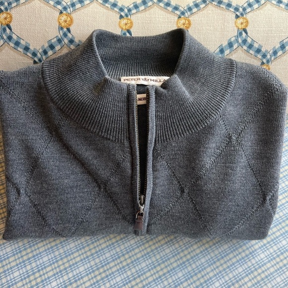 Peter Millar Other - New Peter Millar Gray Merino Wool Sweater Size L